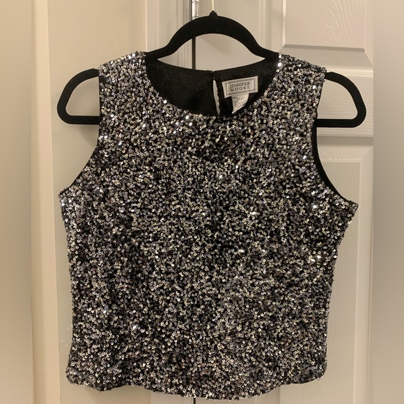 Vintage Jennifer Moore Sequin top size Small - Picture 2 of 7